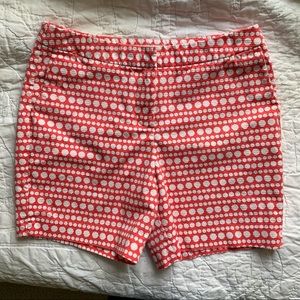 Boden polka dot coral and white shorts